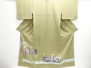 作家物　群鶴に松竹梅模様一つ紋色留袖